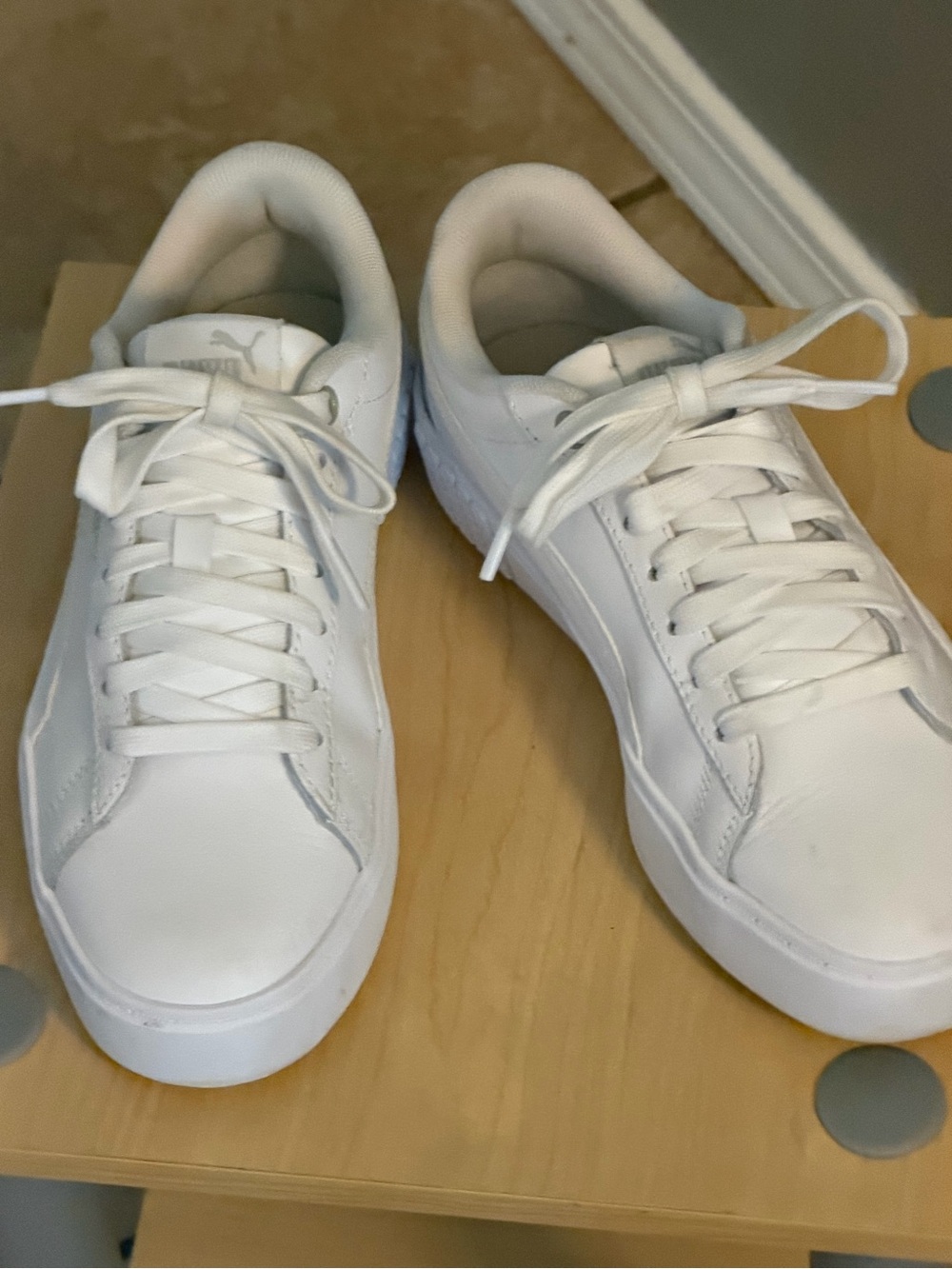 Puma Women’s All-White Low-Top Sneakers